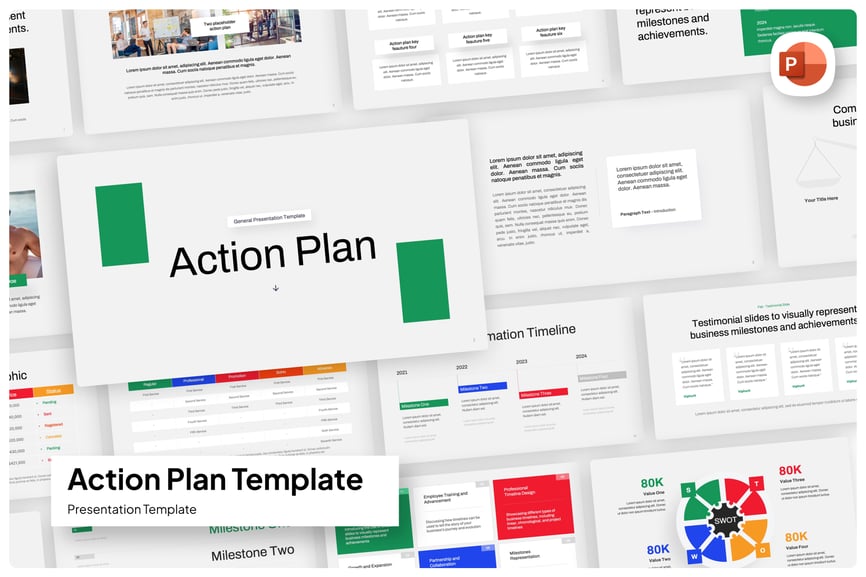 行动计划模板PPT模版 (PPTX)