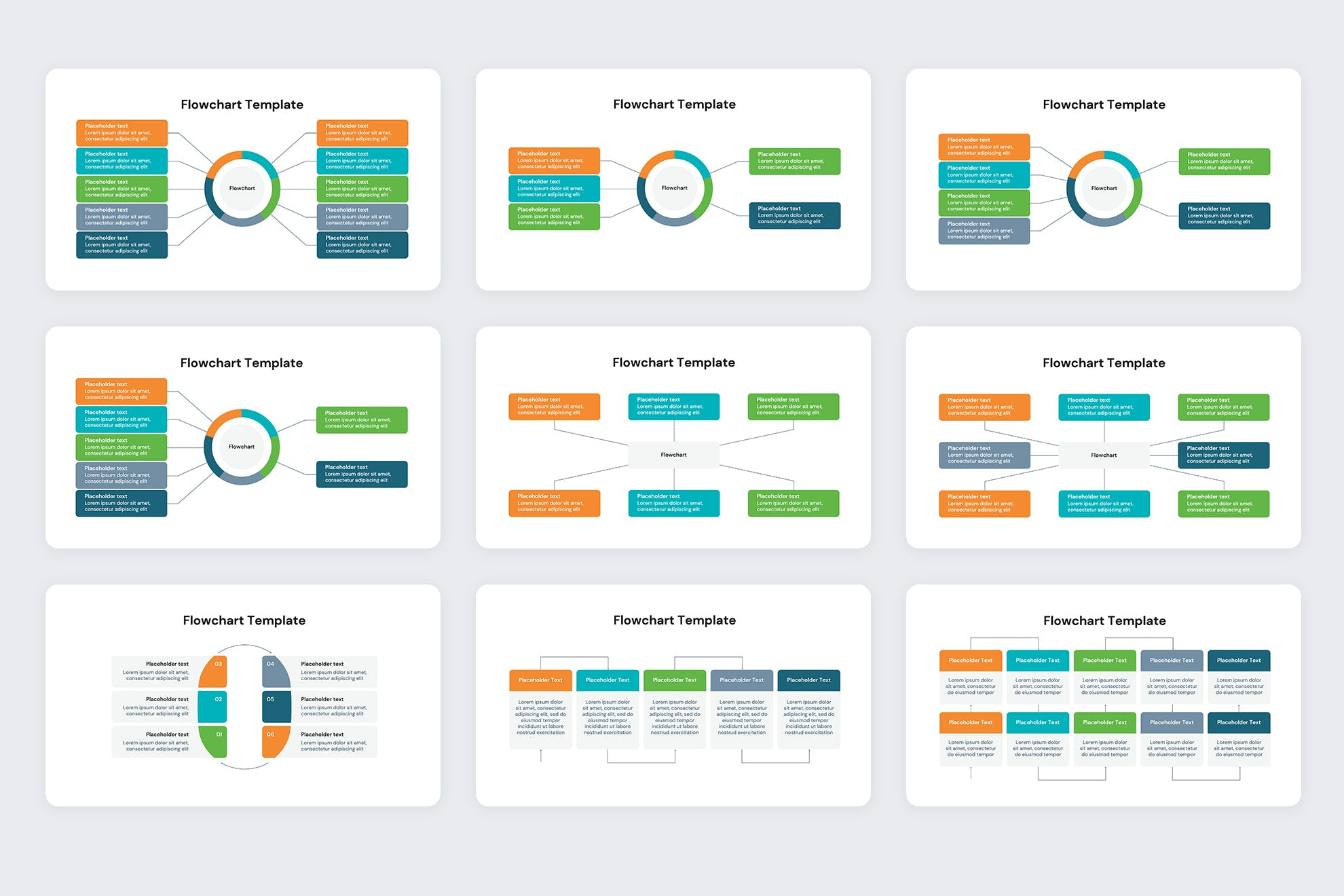 流程图演示文稿模板[PPTX,PDF]