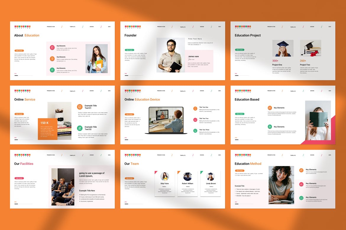 教育演示PPT模版 (PPTX)