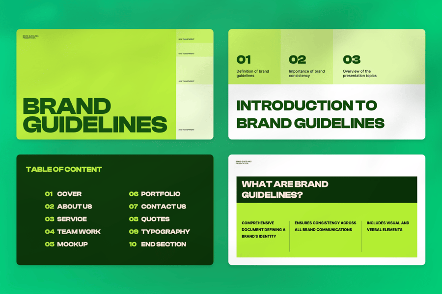 品牌指南演示 PPT模板 (PPTX)