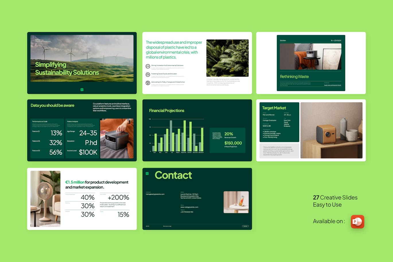 极简商业提案 PPT模板 (PPTX)