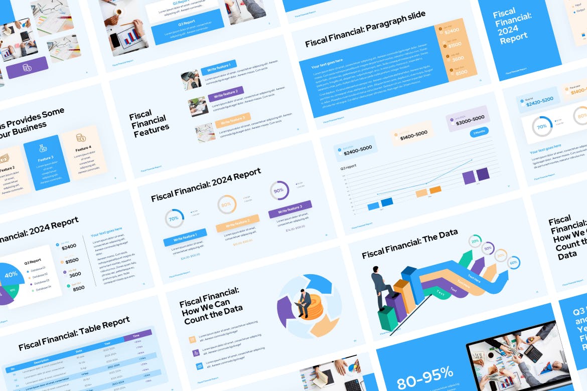 财务报告演示PPT模版 (PPTX)