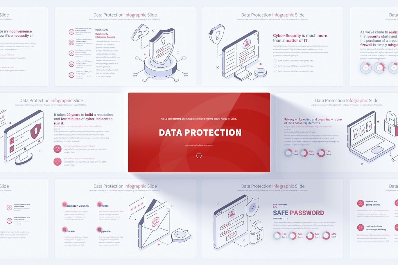 数据展示信息图表 PPT模版 (PPTX,PDF)