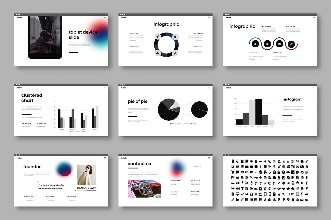 清新时尚简约高端渐变商业商务powerpoint幻灯片演示模板（pptx）