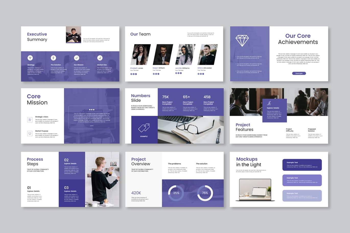 项目提案演示模板PPT模版 (PPTX)