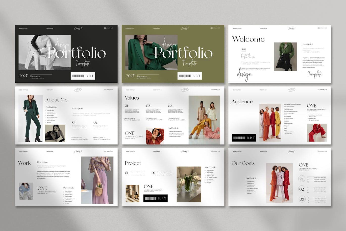 作品集演示模板 PPT模版 (PPTX)