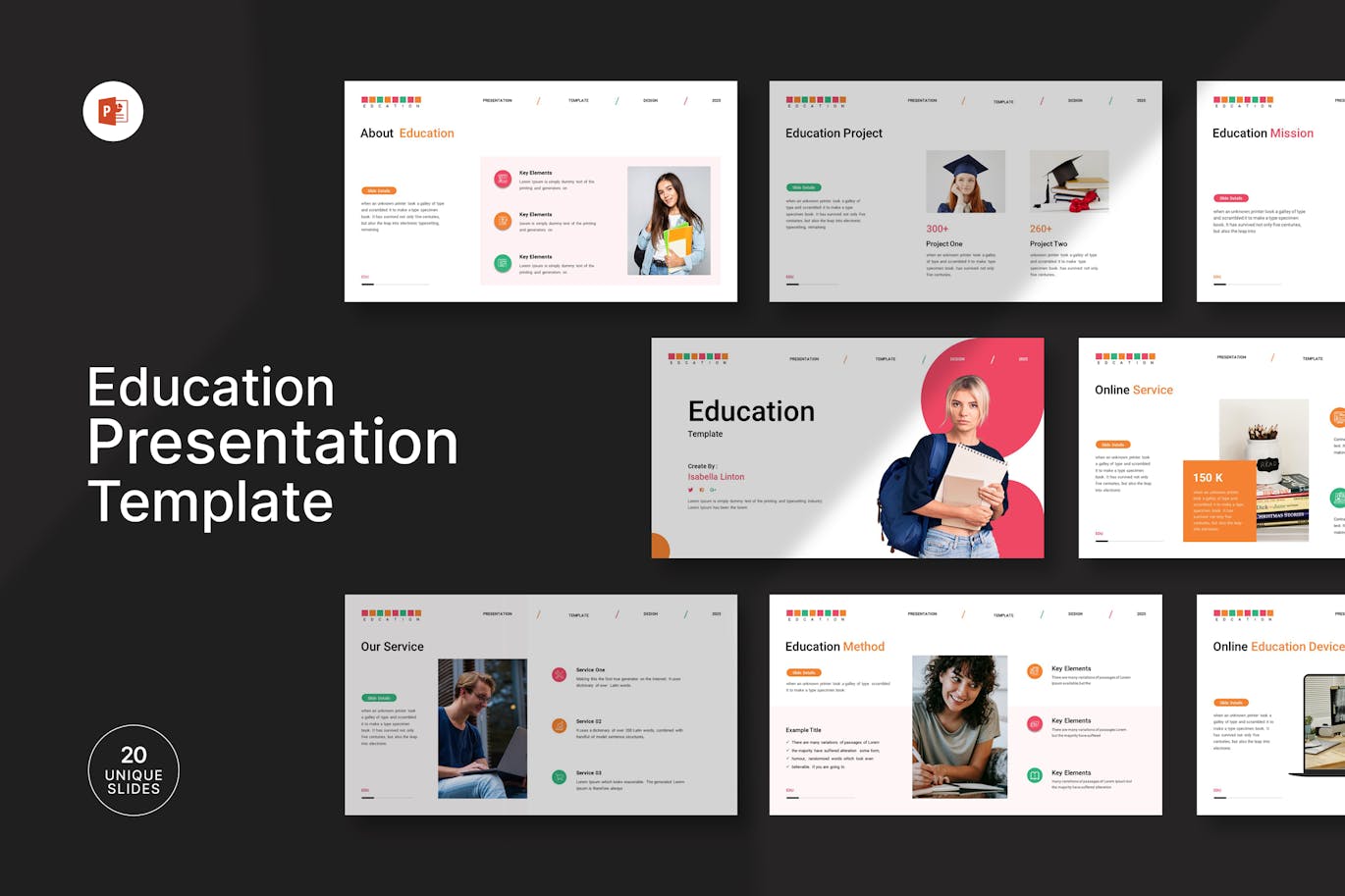 教育演示PPT模版 (PPTX)