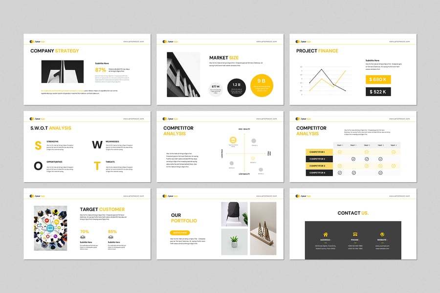 投资者宣传材料 PowerPoint 模板 (PPTX)