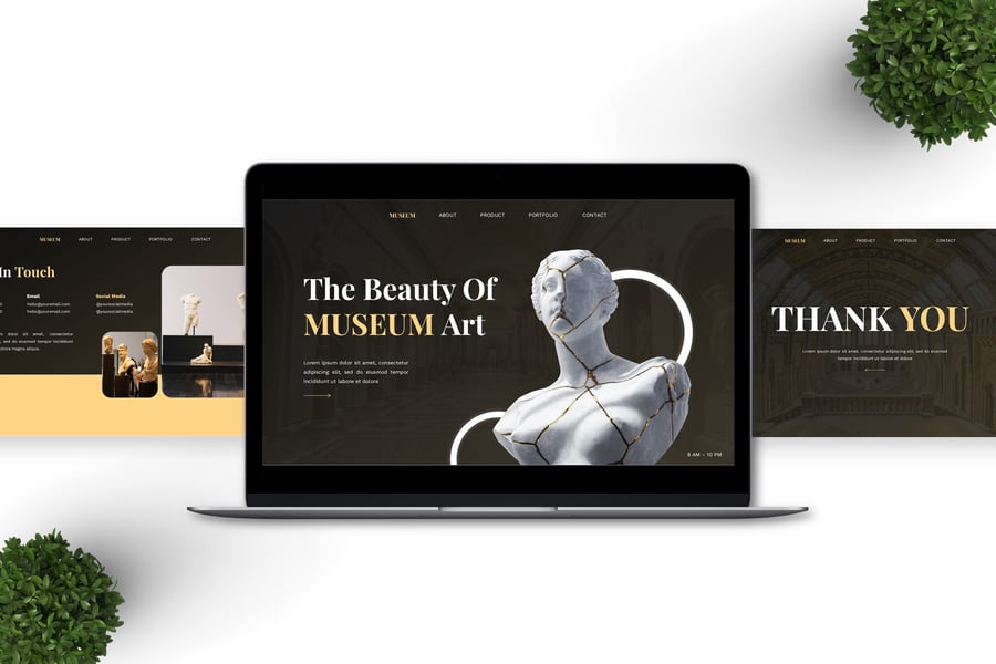 博物馆 PPT模板 (PPTX)