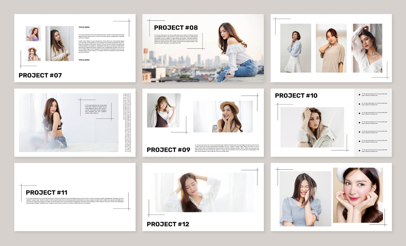数字作品集 PPT模版 (PPTX)