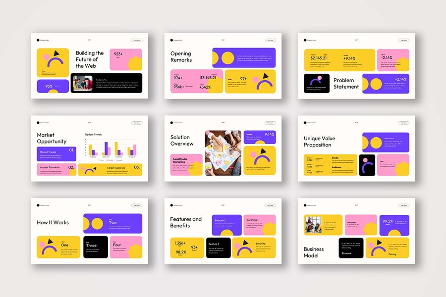 丰富多彩的现代 Web 开发人员PPT模版 (PPT,PPTX)
