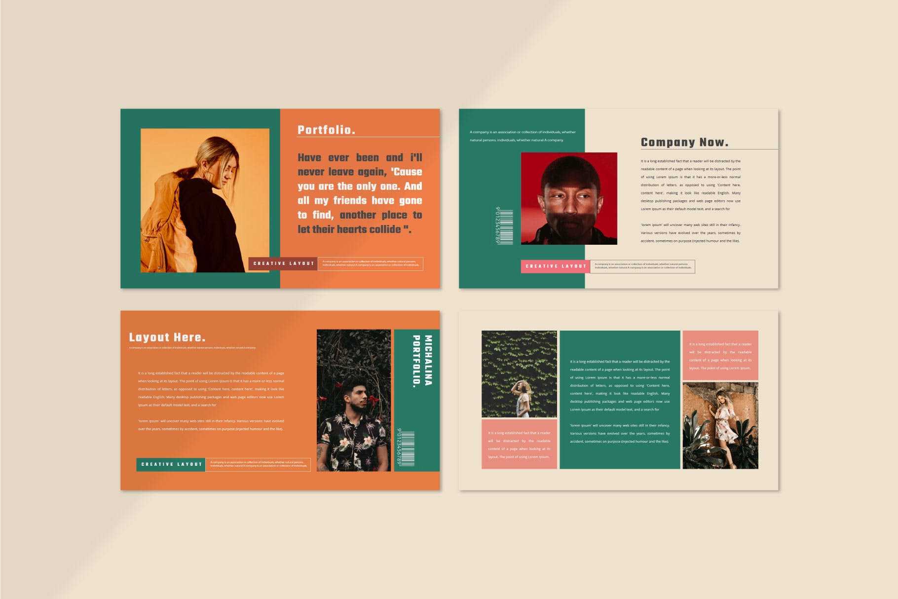 时尚个性的设计师PPT模板（PPTX）