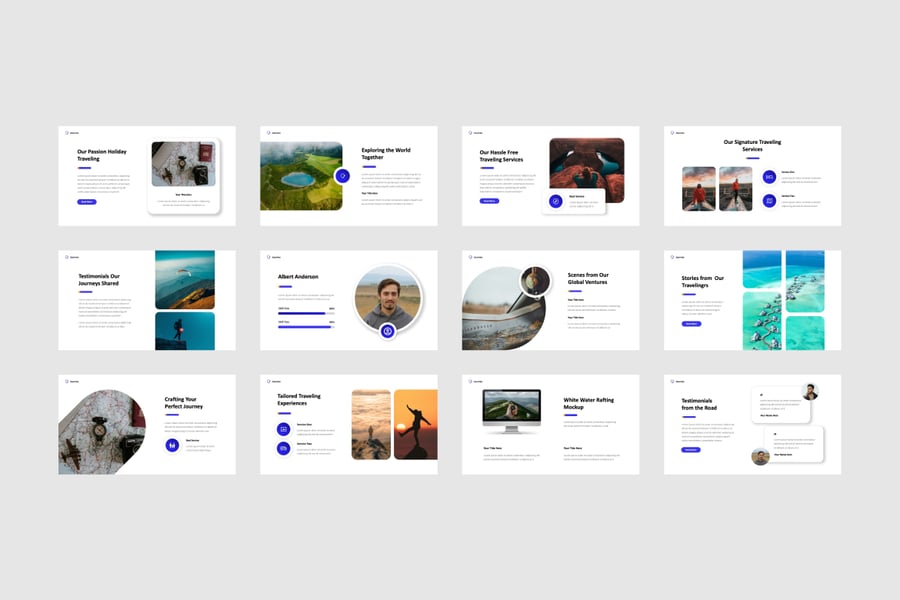 旅行目的地 PPT模板 (PPTX)
