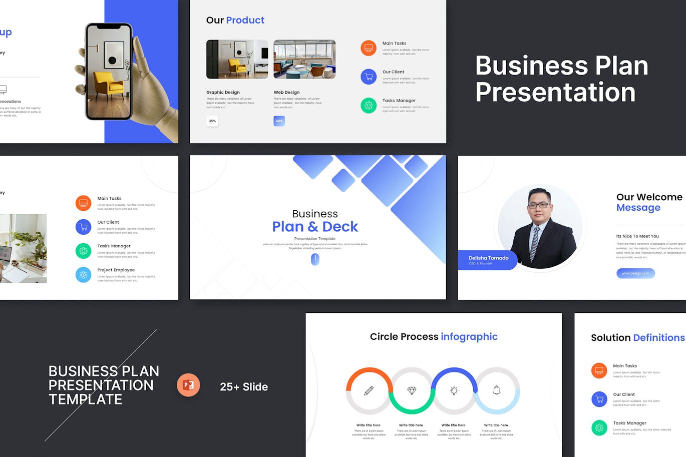 商业计划演示 PPT模版 (PPTX)