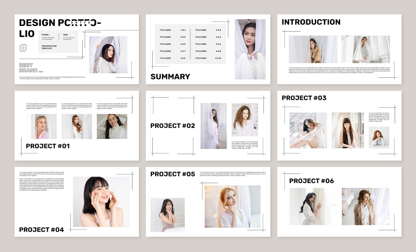 数字作品集 PPT模版 (PPTX)