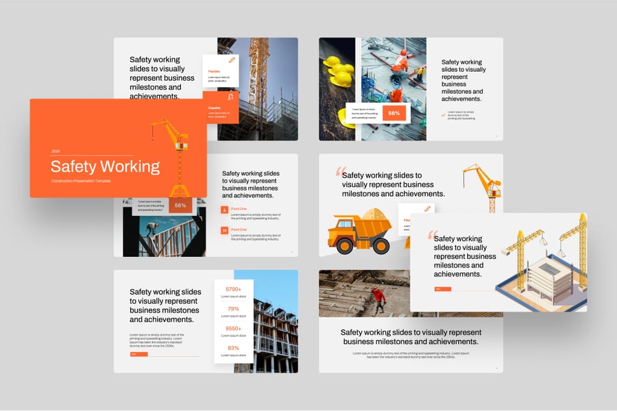 安全工作汇报PPT模版 (PPTX)