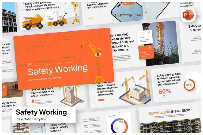 安全工作汇报PPT模版 (PPTX)