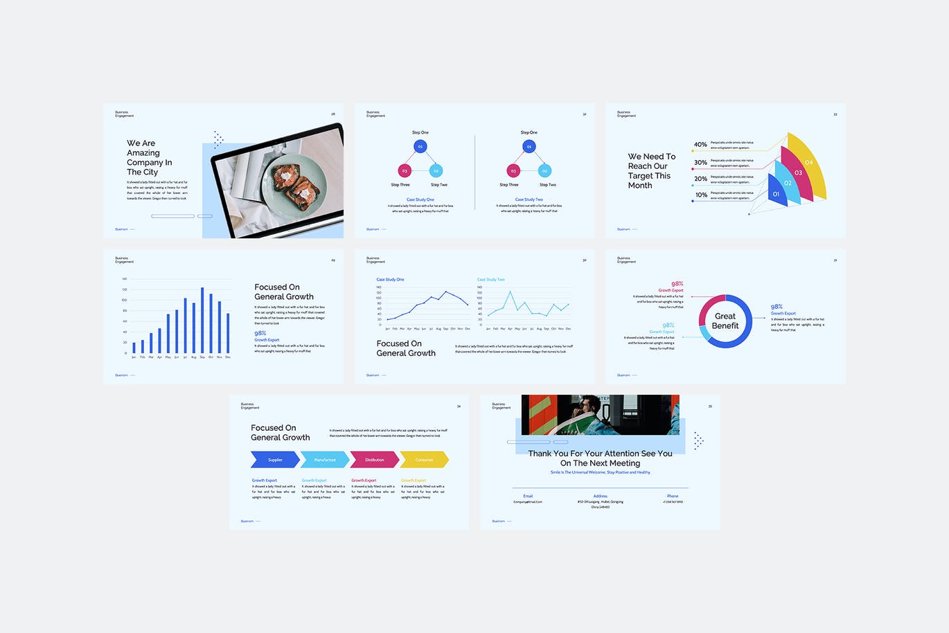 商务风格极简幻灯片模板[PPTX]