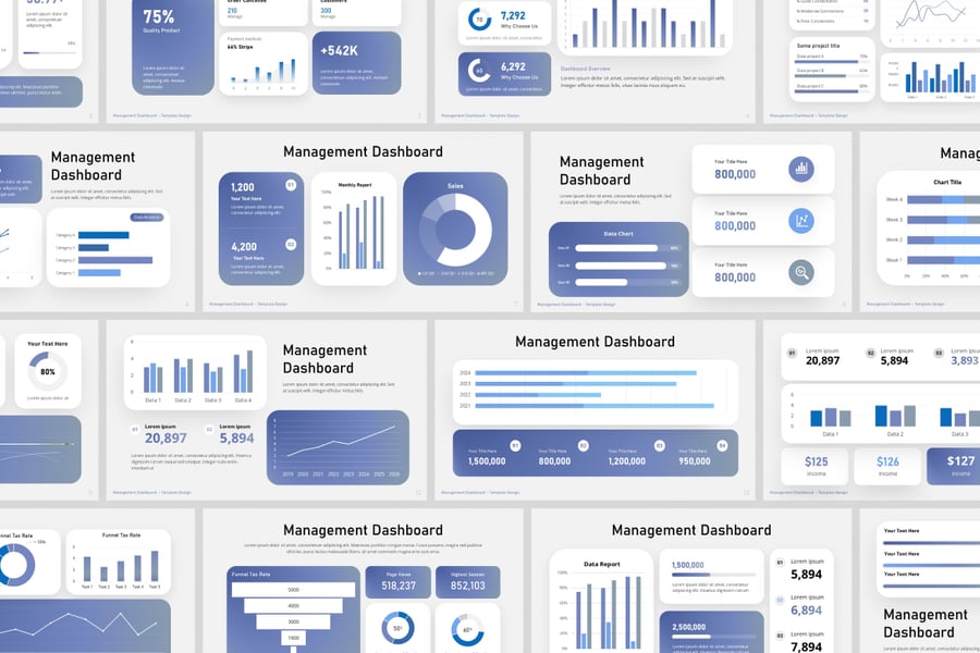 管理仪表板PPT模版 (PPTX)