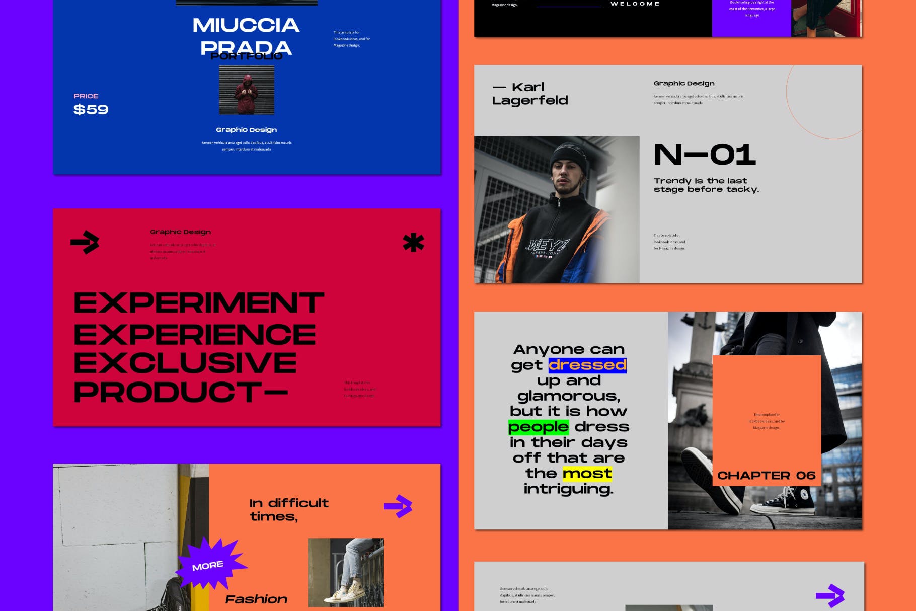 时尚大色块PPT模板（PPTX）