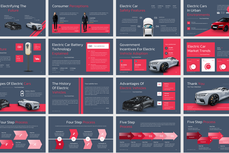 电动车PPT模版 (PPTX)