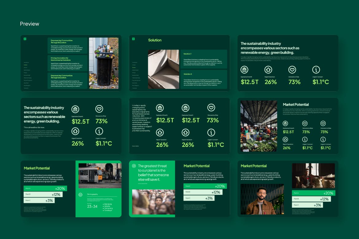 极简商业计划 PPT模板 (PPTX)