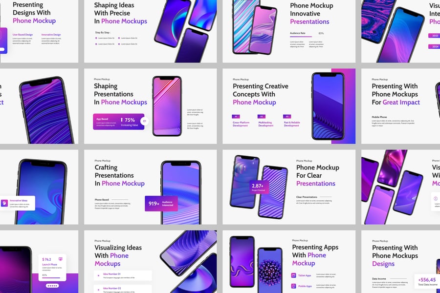 电话移动应用程序APP介绍PPT模版 (PPTX)