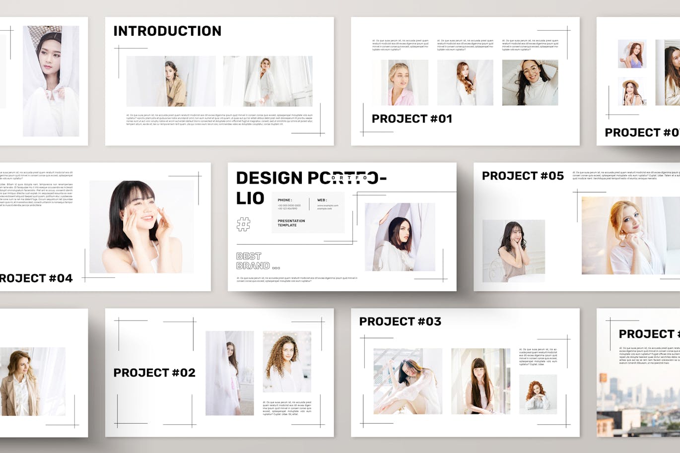 数字作品集 PPT模版 (PPTX)