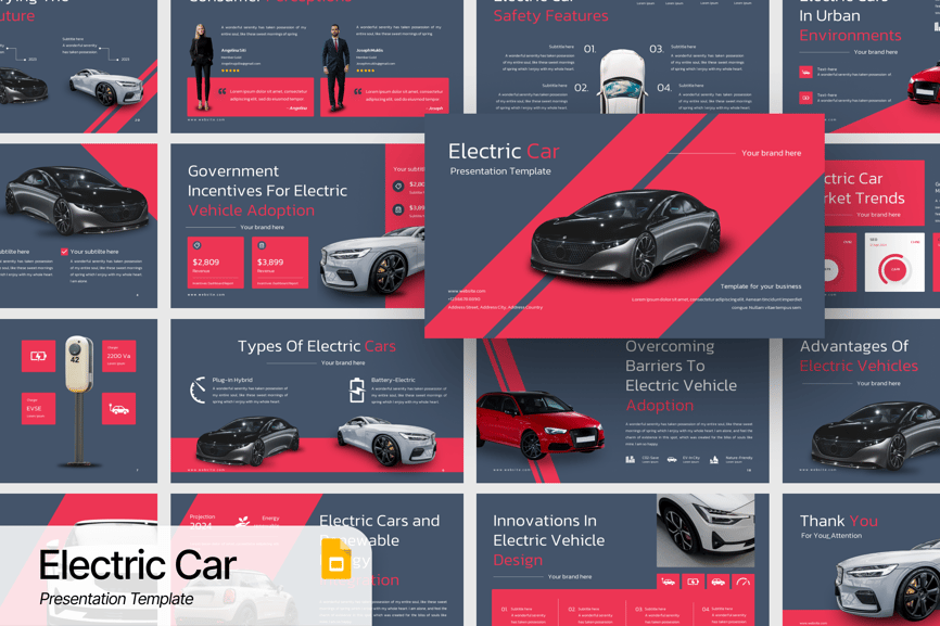 电动车PPT模版 (PPTX)