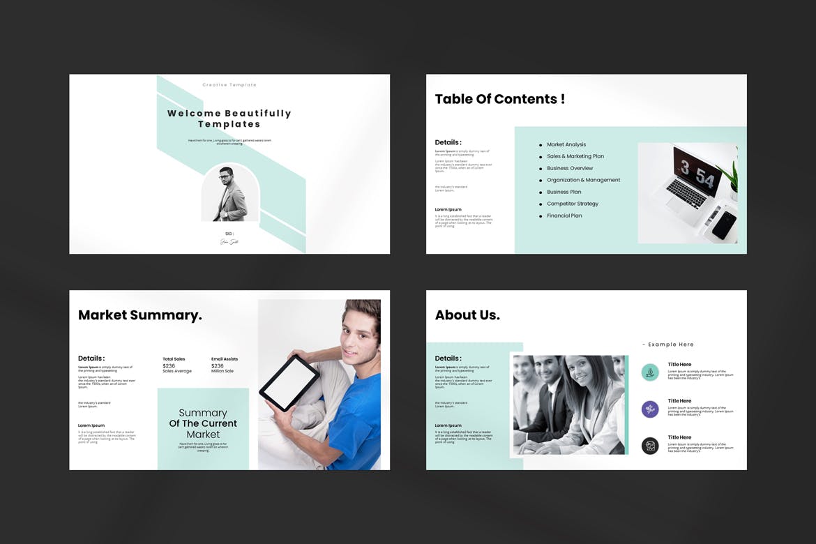 商业计划 PPT模版 (PPTX)