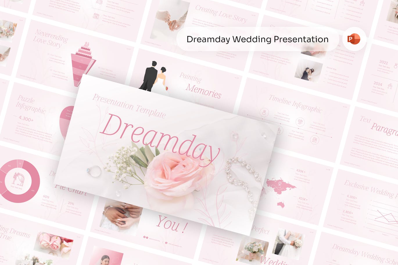 梦想日婚礼简报PPT模版 (PPTX)
