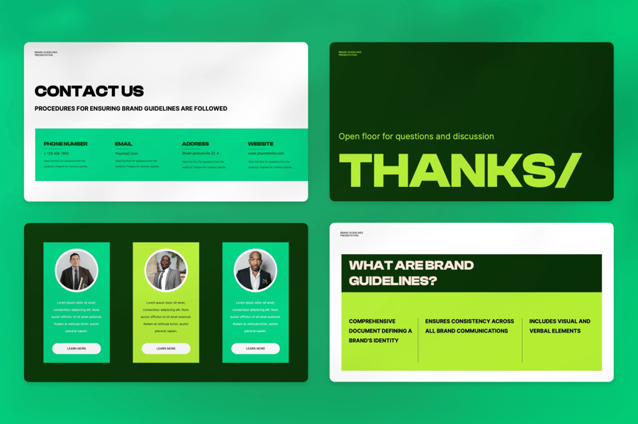 品牌指南演示 PPT模板 (PPTX)