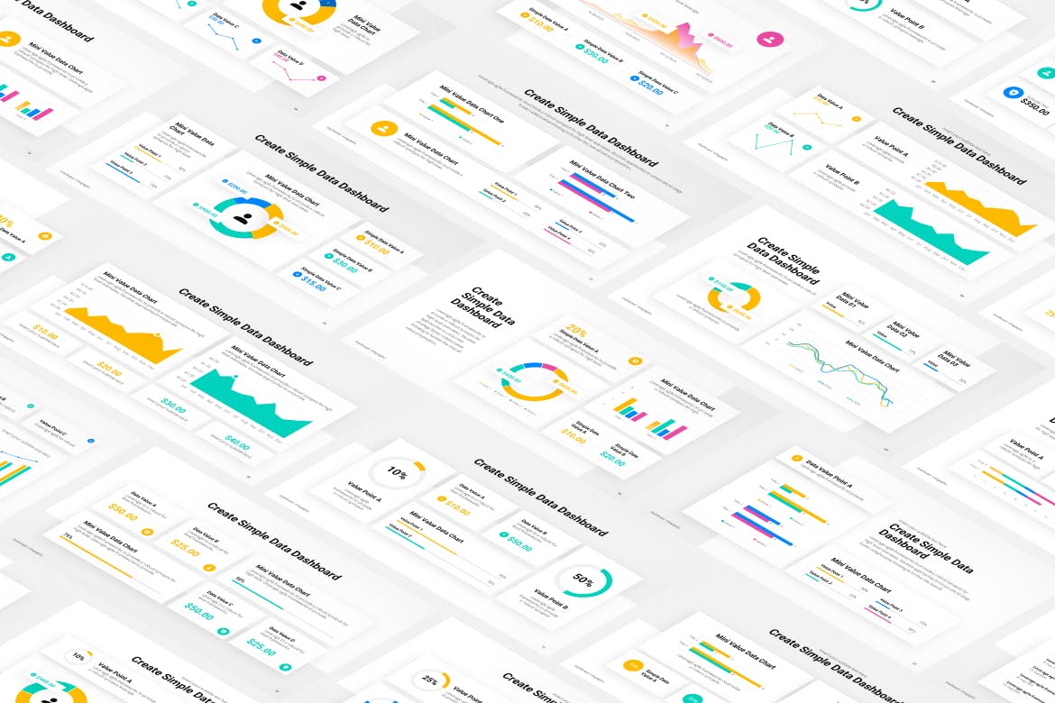 数据图表仪表板PPT模版 (PPTX)