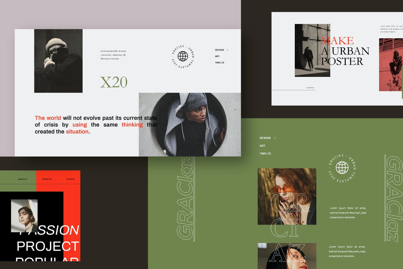 高端专业的高品质城市powerpoint幻灯片演示模板（pptx）