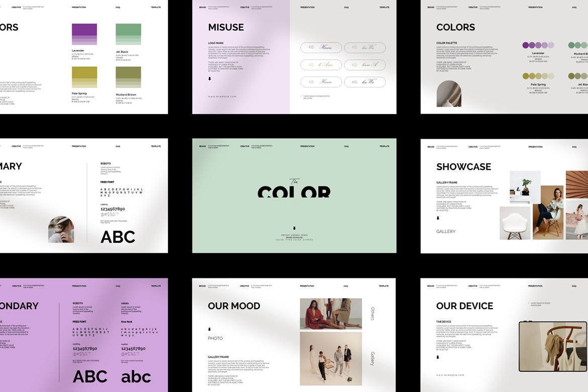 品牌指南演示模板PPT模板 (PPTX)