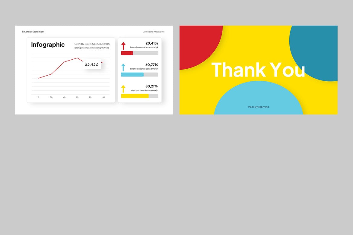 仪表板信息图表PPT模版 (PPTX)
