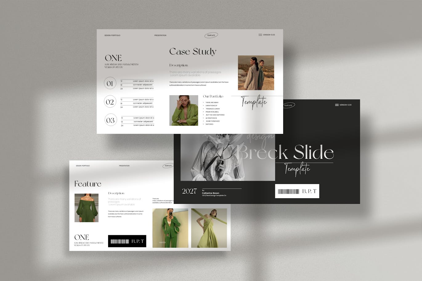 作品集演示模板 PPT模版 (PPTX)