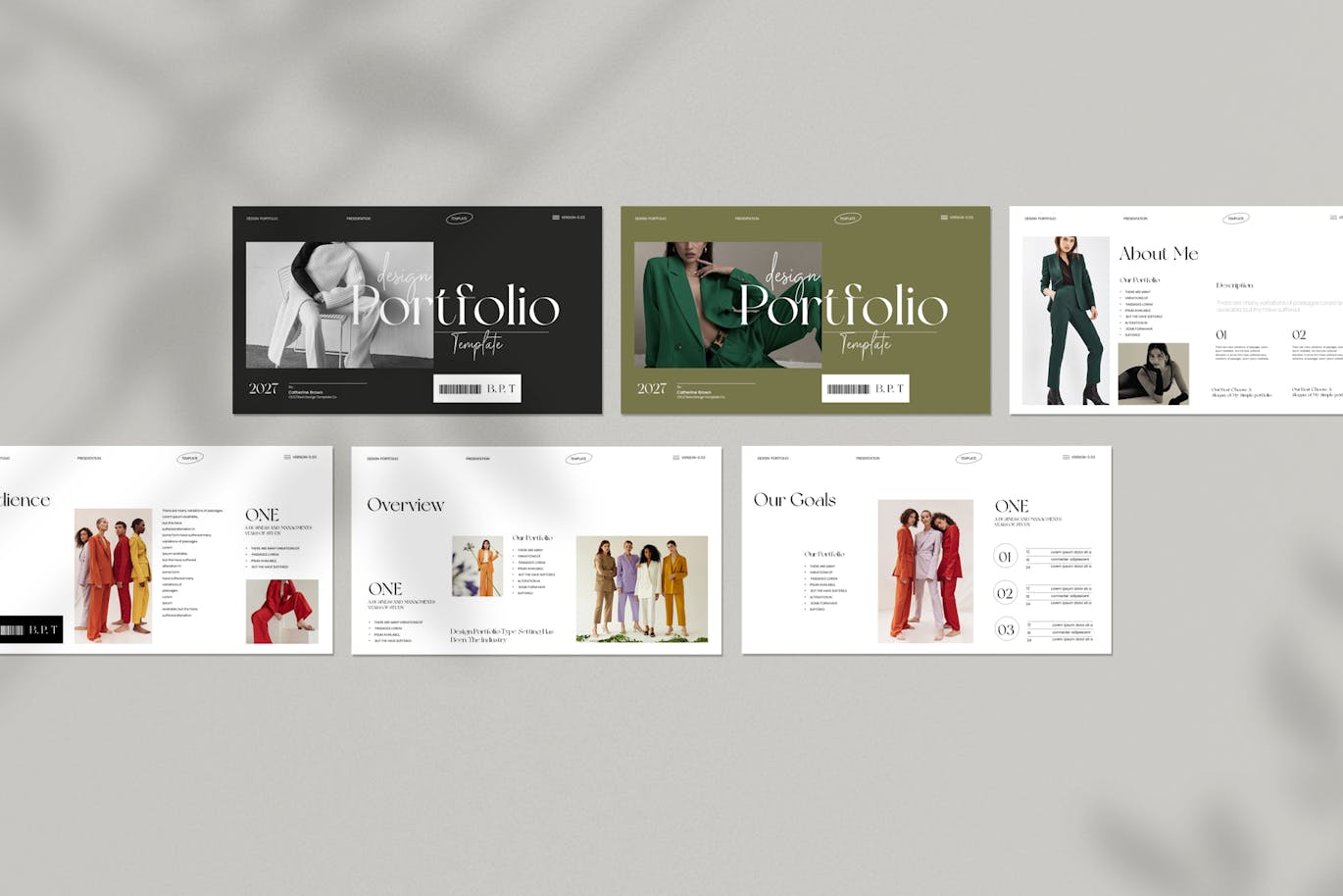 作品集演示模板 PPT模版 (PPTX)