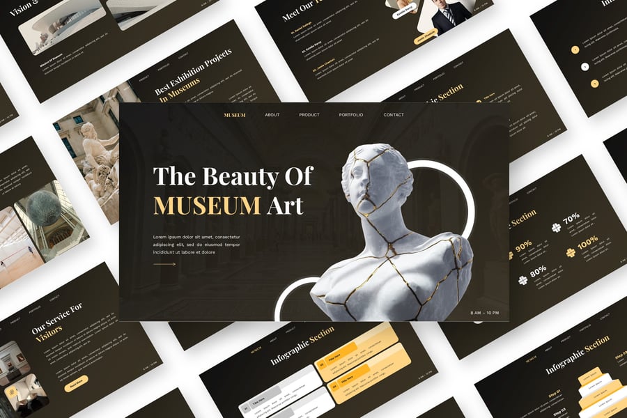 博物馆 PPT模板 (PPTX)