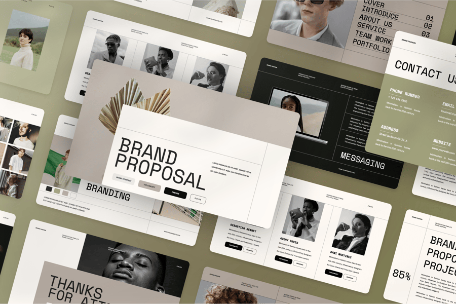 品牌提案演示 PPT模板 (PPTX)