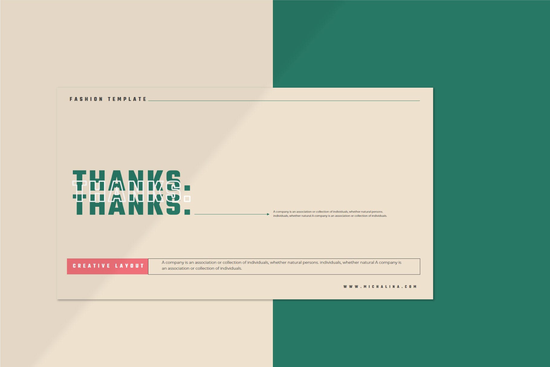 时尚个性的设计师PPT模板（PPTX）