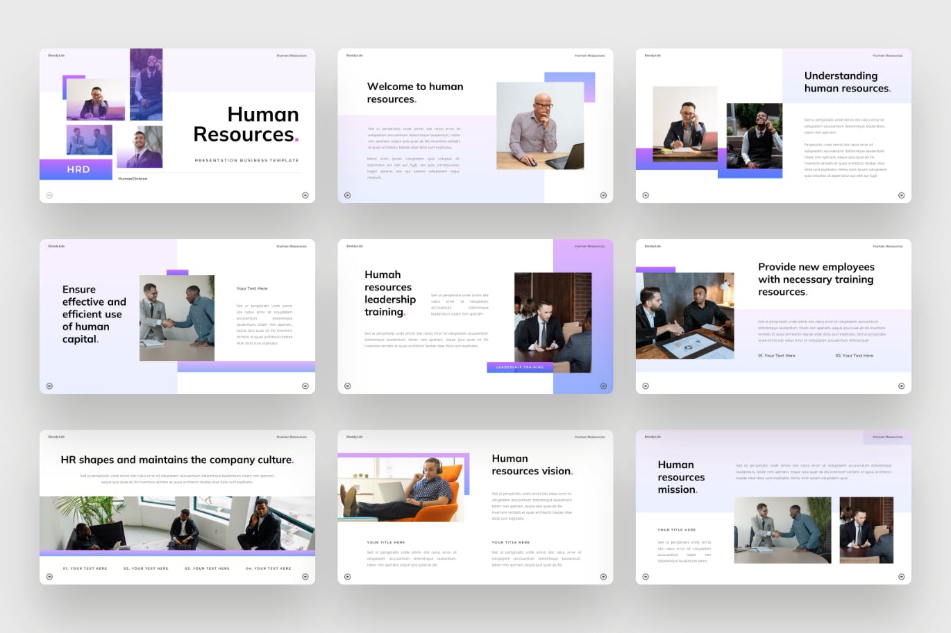 人力资源-HRD PPT模版 (PPTX)
