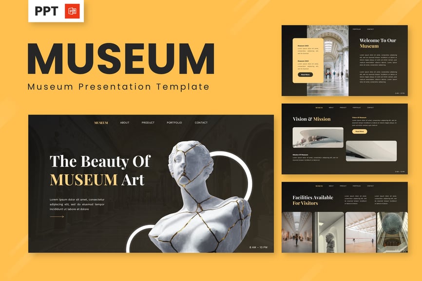 博物馆 PPT模板 (PPTX)