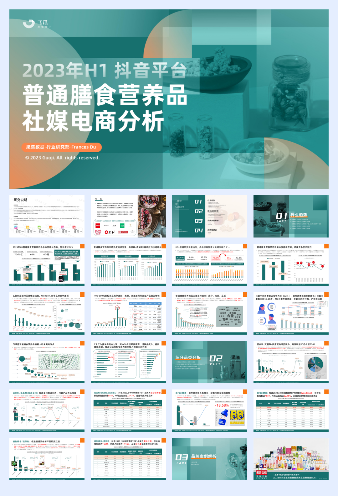 果集行研:2023年H1抖音平台普通膳食营养品社媒电商分析.pdf