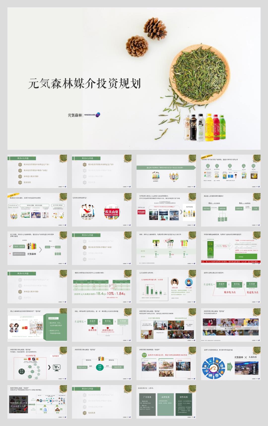 元气森林森林媒介投资规划食品饮料 社交媒体传播 种草带货.pptx