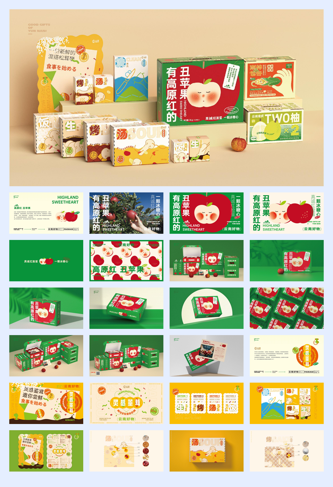 云南好物原红丑苹果 苁茸 TWO柚 玉米品牌形象包装设计.pdf