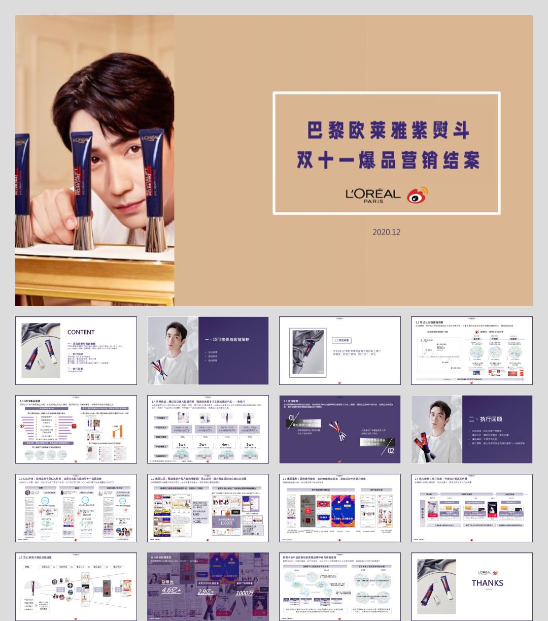 2020巴黎欧莱雅紫熨斗眼霜双11爆品打造结案.pptx