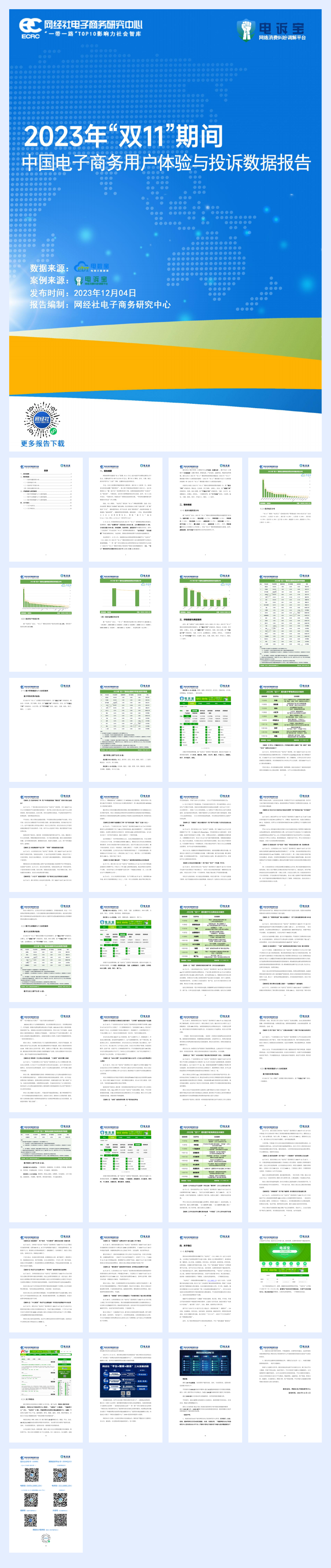 网经社:2023年“双11”期间电子商务用户体验与投诉数据报告.pdf