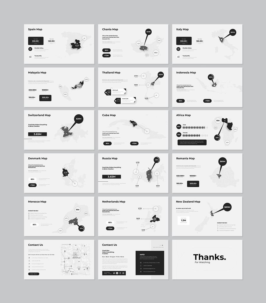 简约现代的极简主义 PPT模板 (PPTX)