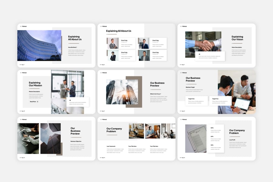 极简主义宣传演讲稿 PPT模板 (PPTX)